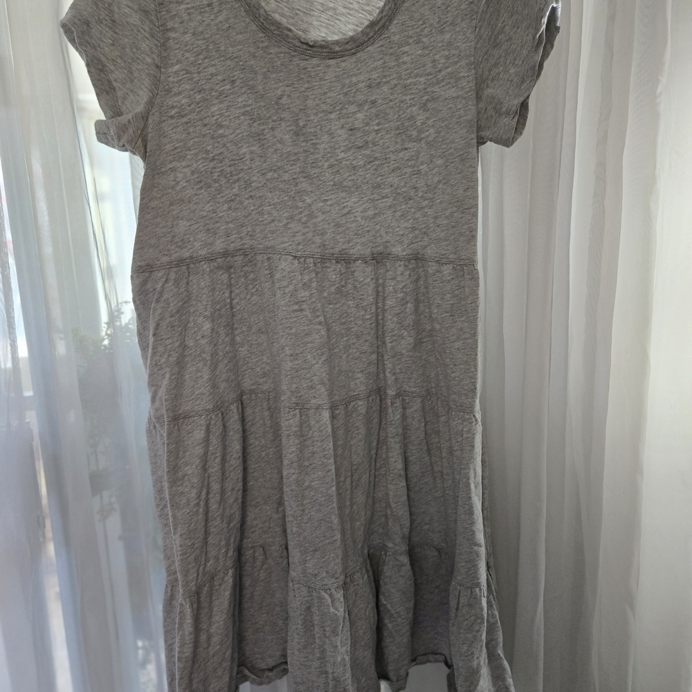Time and Tru Light Gray Short Sleeve Knit Dress